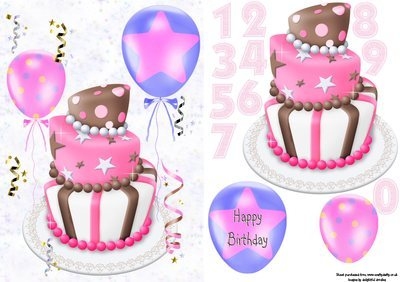 Topsy Turvy Birthday Cake CD559 Instant Download 