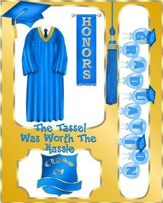 Graduation Boy Blue Gown CD586