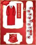 Graduation Boy Red Gown CD586