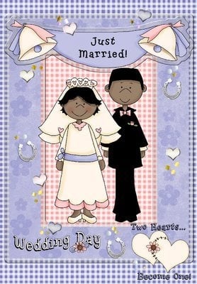 Just Married Ethnic Couple CD599