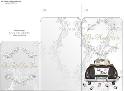 Money Envelope Bride & Bride Instant Download