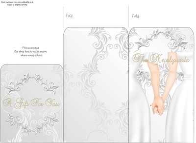 Money Envelope Bride & Bride Hands Instant Download