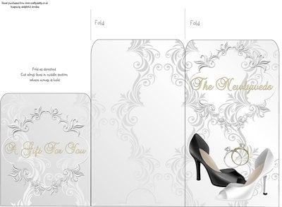 Money Envelope Bride & Bride Shoes Instant Download