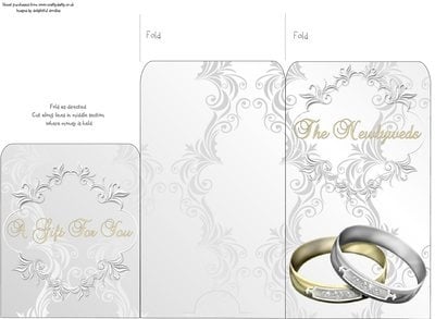 Money Envelope Groom & Groom Rings Instant Download