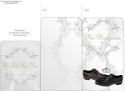 Money Envelope Groom & Groom Shoes Instant Download