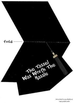 Mortar Board Shaped Card Hassel Black Tassel Instand Download