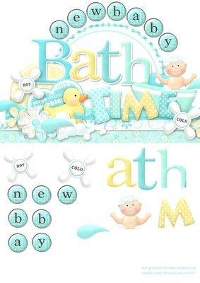 New Baby Bathtime Instant Download