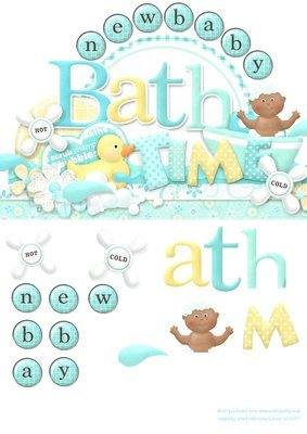 New Baby Ethnic Bathtime Instant Download