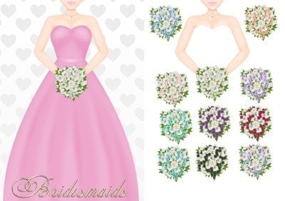 Bridesmaid Pink CD652 Instant Download