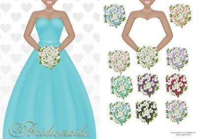 Bridesmaid Aqua Ethnic CD652 Instant Download