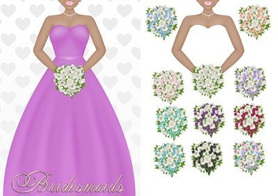 Bridesmaid Fuschia Ethnic CD652 Instant Download