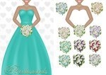 Bridesmaid Teal Ethnic CD652 Instant Download