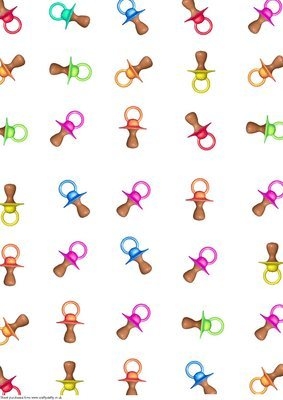 Pacifier Backing Paper Instant Download