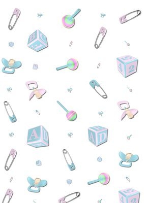Baby Items Backing Paper Instant Download