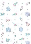 Baby Items Backing Paper Instant Download