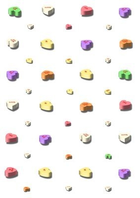Candy Hearts Backing Paper 
