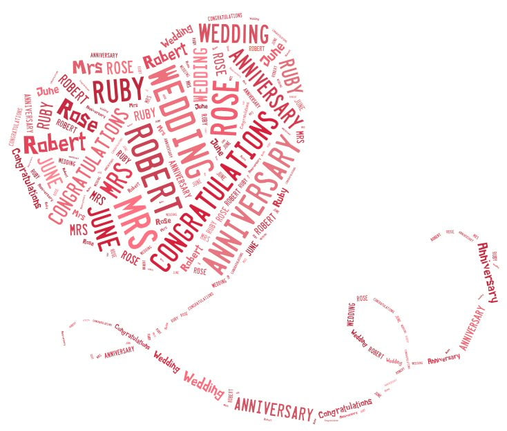 Anniversary Word Art CD678