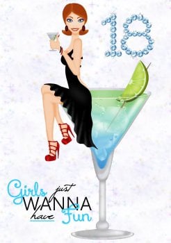 Cocktail Glass Girl CD691