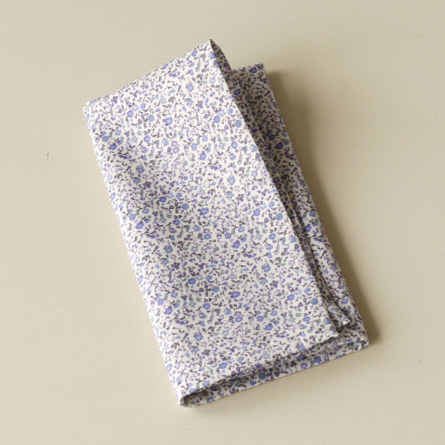 Blue Floral Men's Pocket Square - Liberty tana lawn Newland