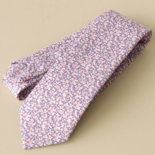Men's handmade Liberty tana lawn tie - Pepper lilac