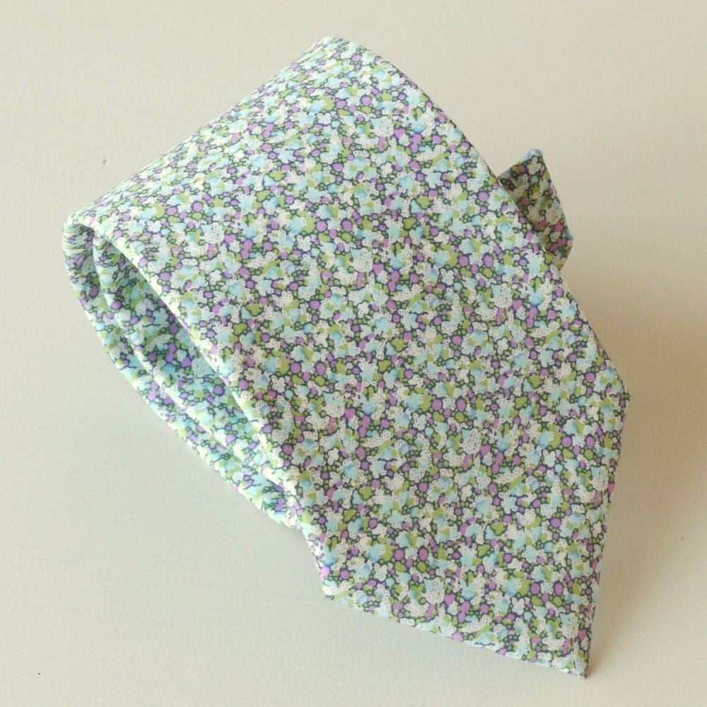 Men's handmade Liberty tana lawn tie - Pepper green