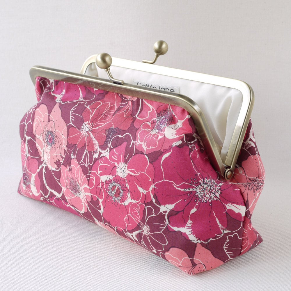 Liberty print snap clutch bag - Poppy and Rose