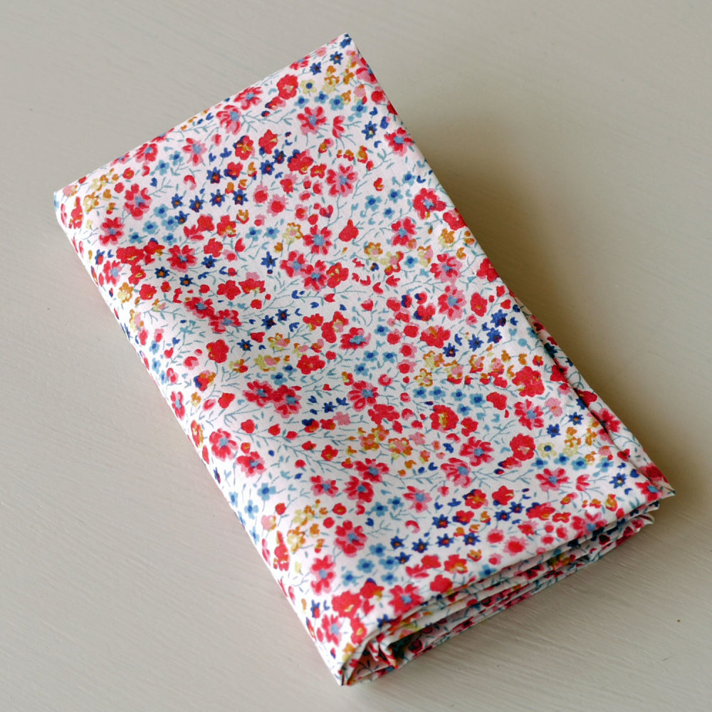 Mens pocket square - Liberty tana lawn Phoebe coral