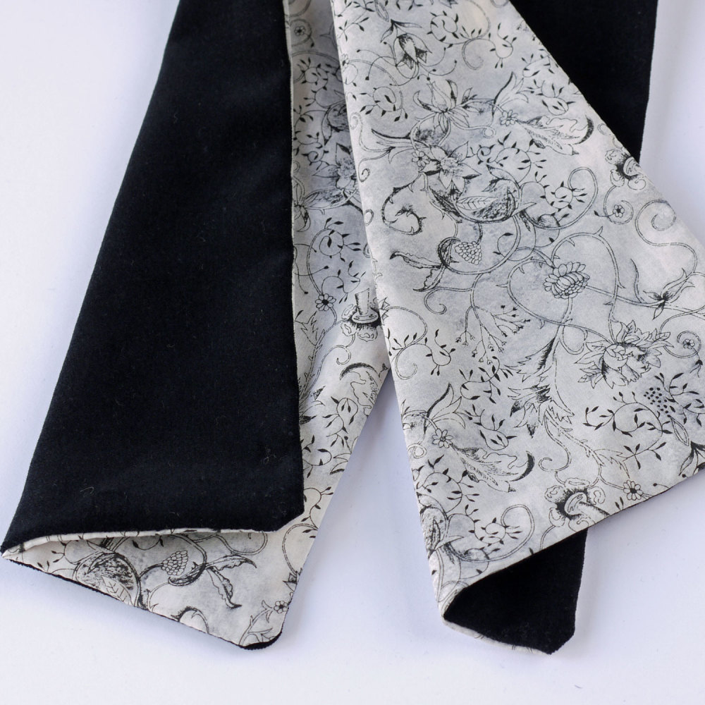 Liberty print Wild at Heart and black velveteen scarf