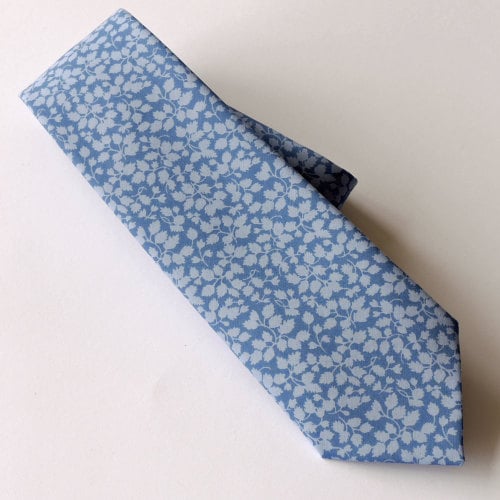 Gentleman's hand stitched tie - Glenjade blue