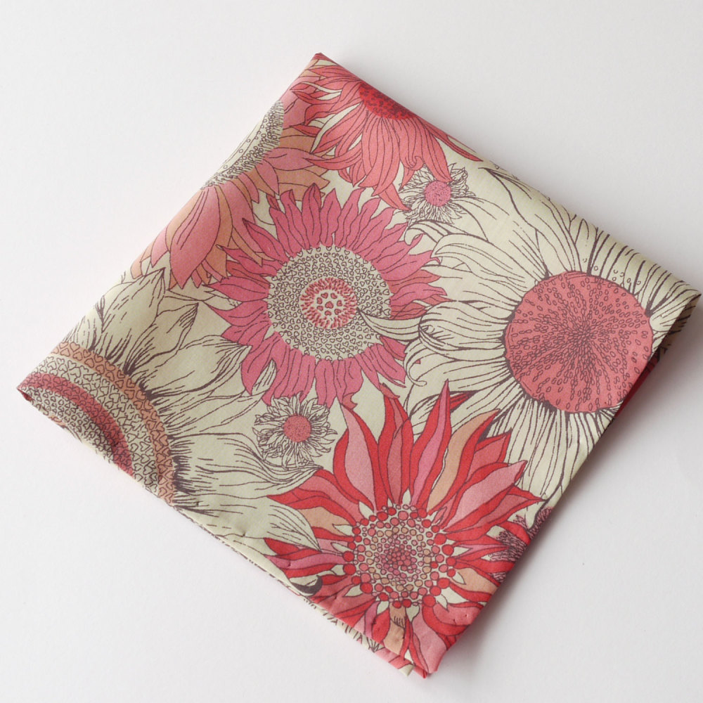 Pink floral pocket square - Liberty pocket square Susanna