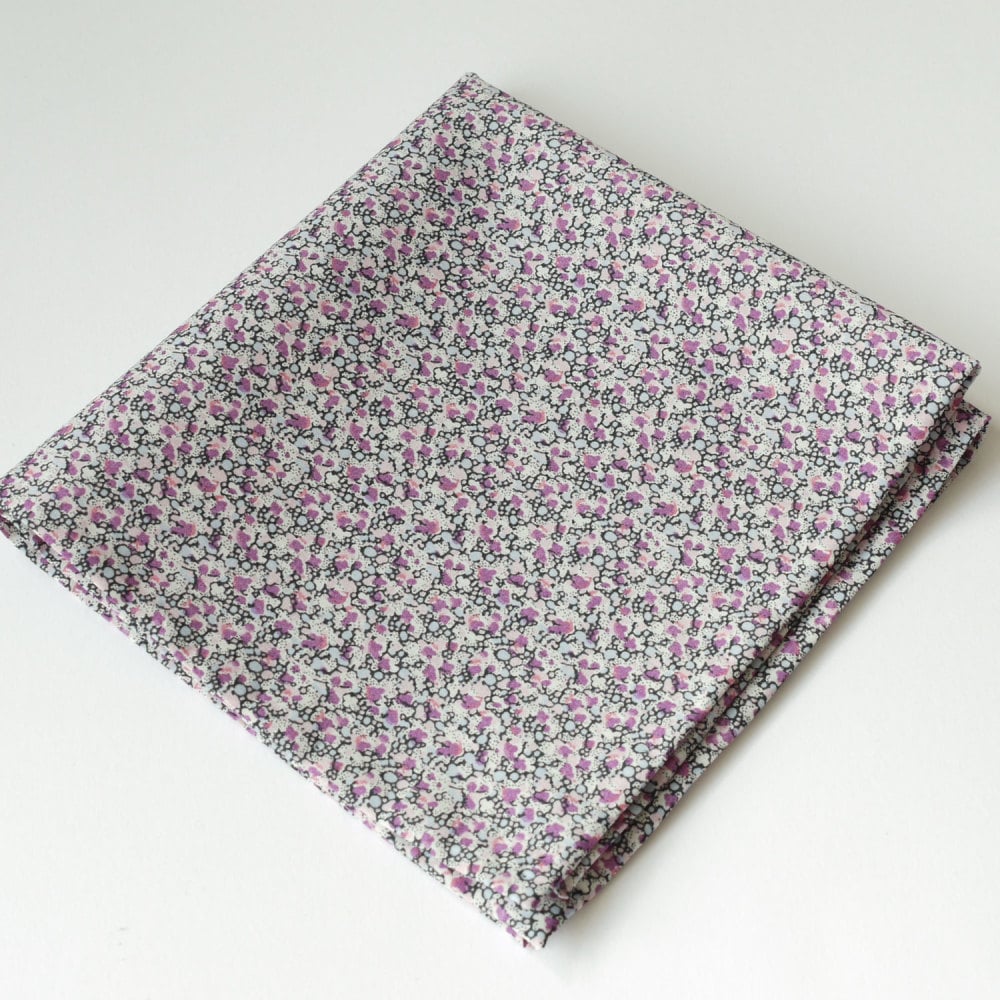 Mens pocket square - Liberty tana lawn Pepper purple