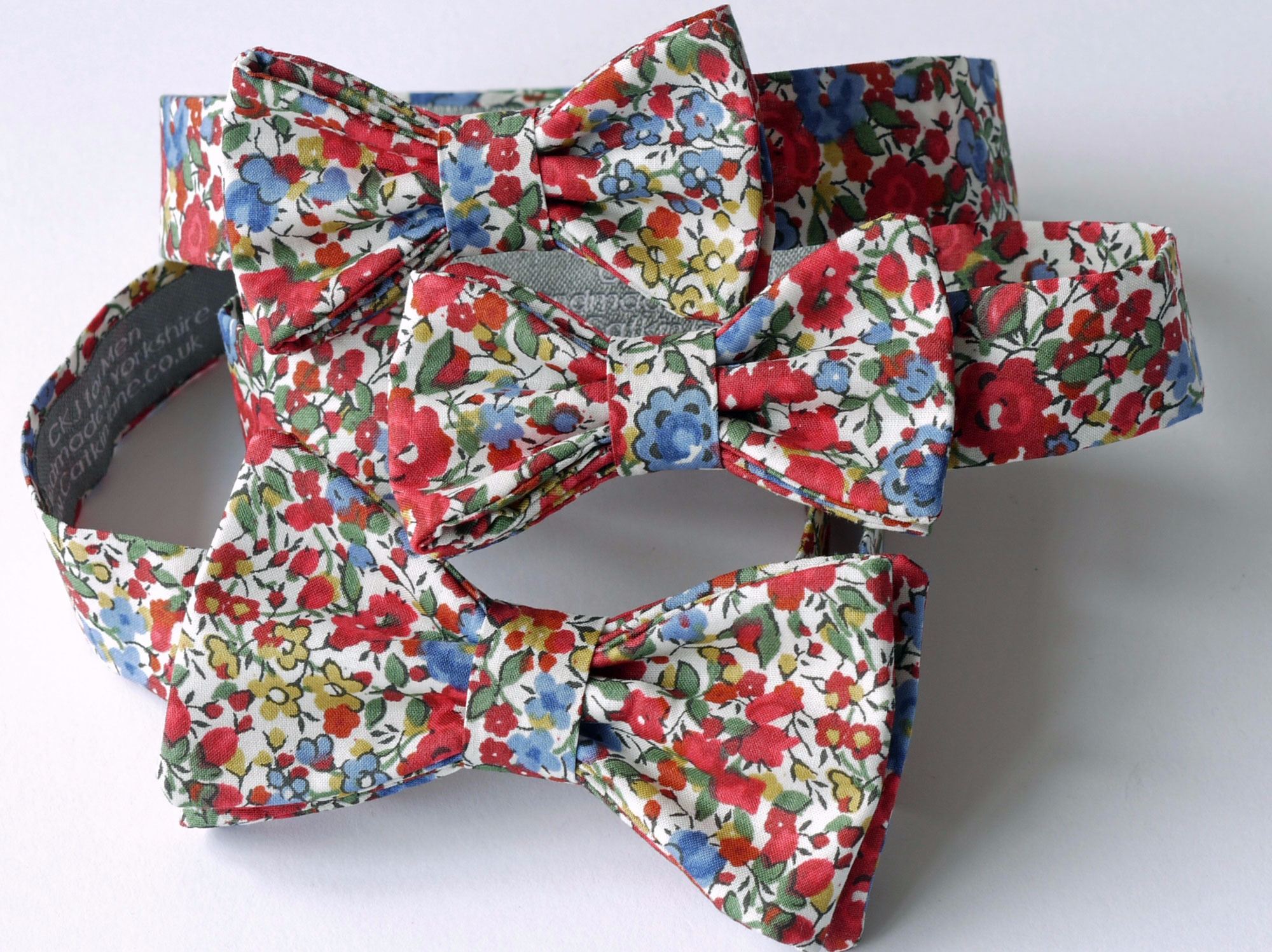 Liberty print bow ties for boys