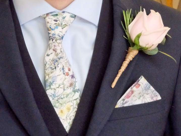 Liberty print wedding ties