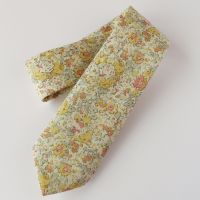 Handmade Liberty tana lawn tie - Claire Aude - yellow floral tie