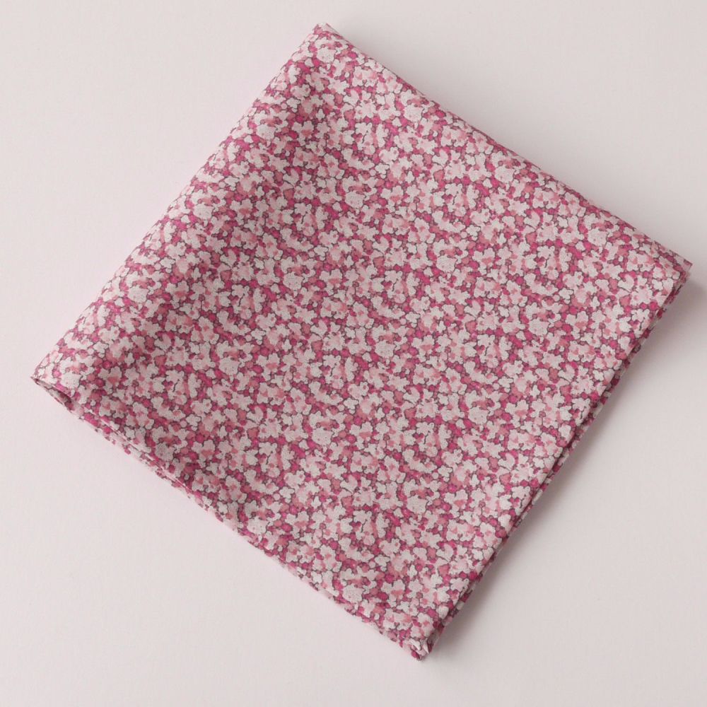 Pink Liberty tana lawn pocket square - Pepper