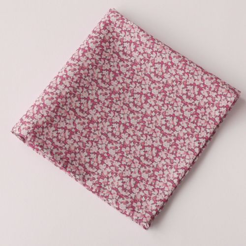 Pink Liberty tana lawn pocket square - Pepper