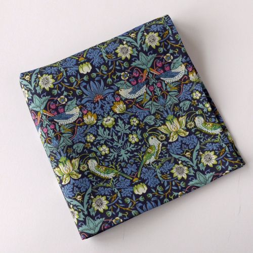 Strawberry Thief blue pocket square