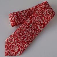 Liberty print tie - Clare and Emily red tie