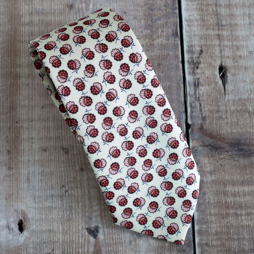 Floral Liberty print tie - Lion Blossom pink