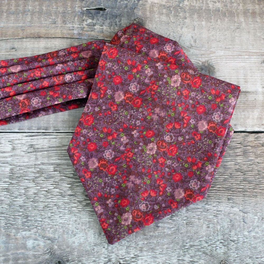 Floral Liberty print cravat - Emma and Georgina berry