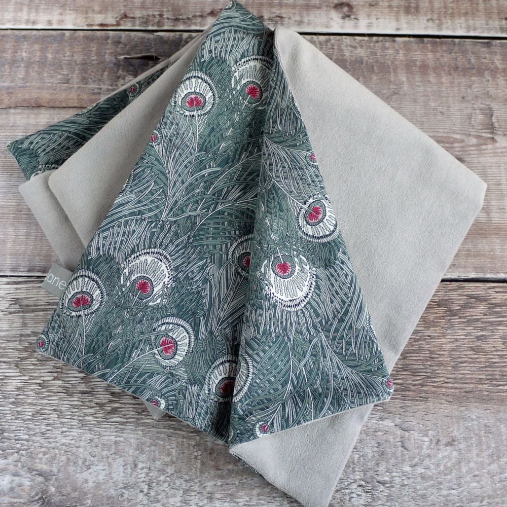 Liberty Hera and Grey Velveteen Scarf