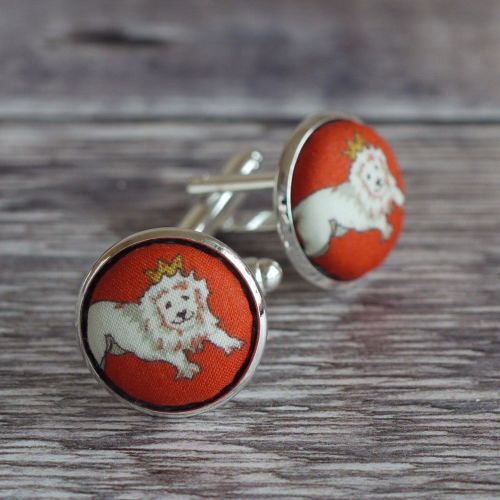 Liberty tana lawn silver plated cufflinks - Wight