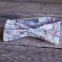 Yorkshire map print bow tie - North York Moors Pickering