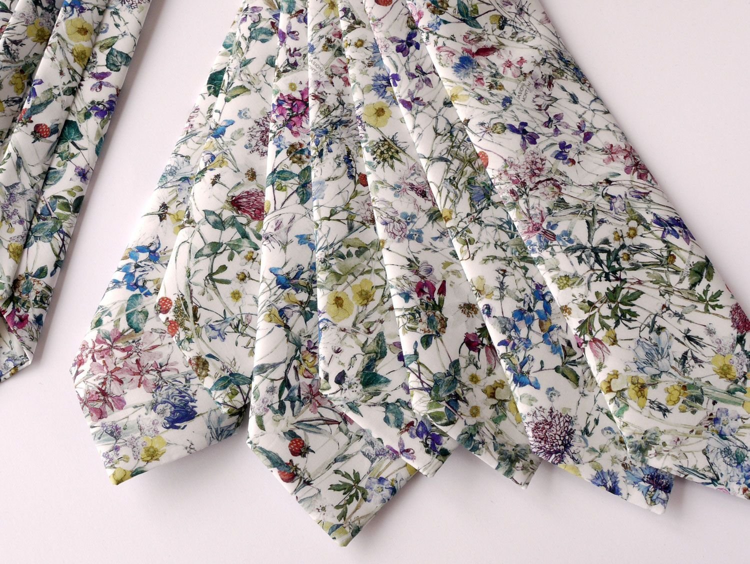 Liberty print Wild Flowers wedding ties