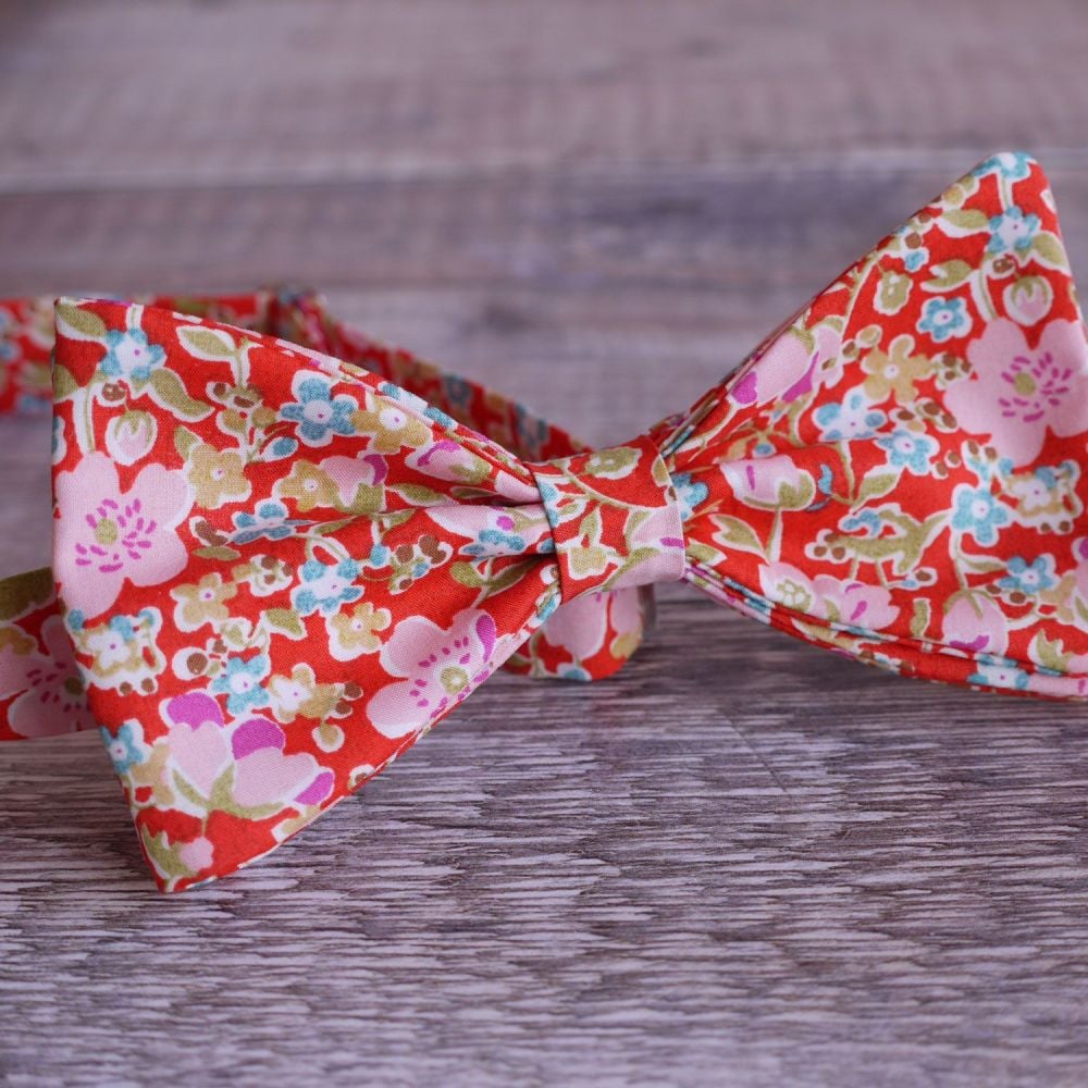 Liberty print bow tie - John orange