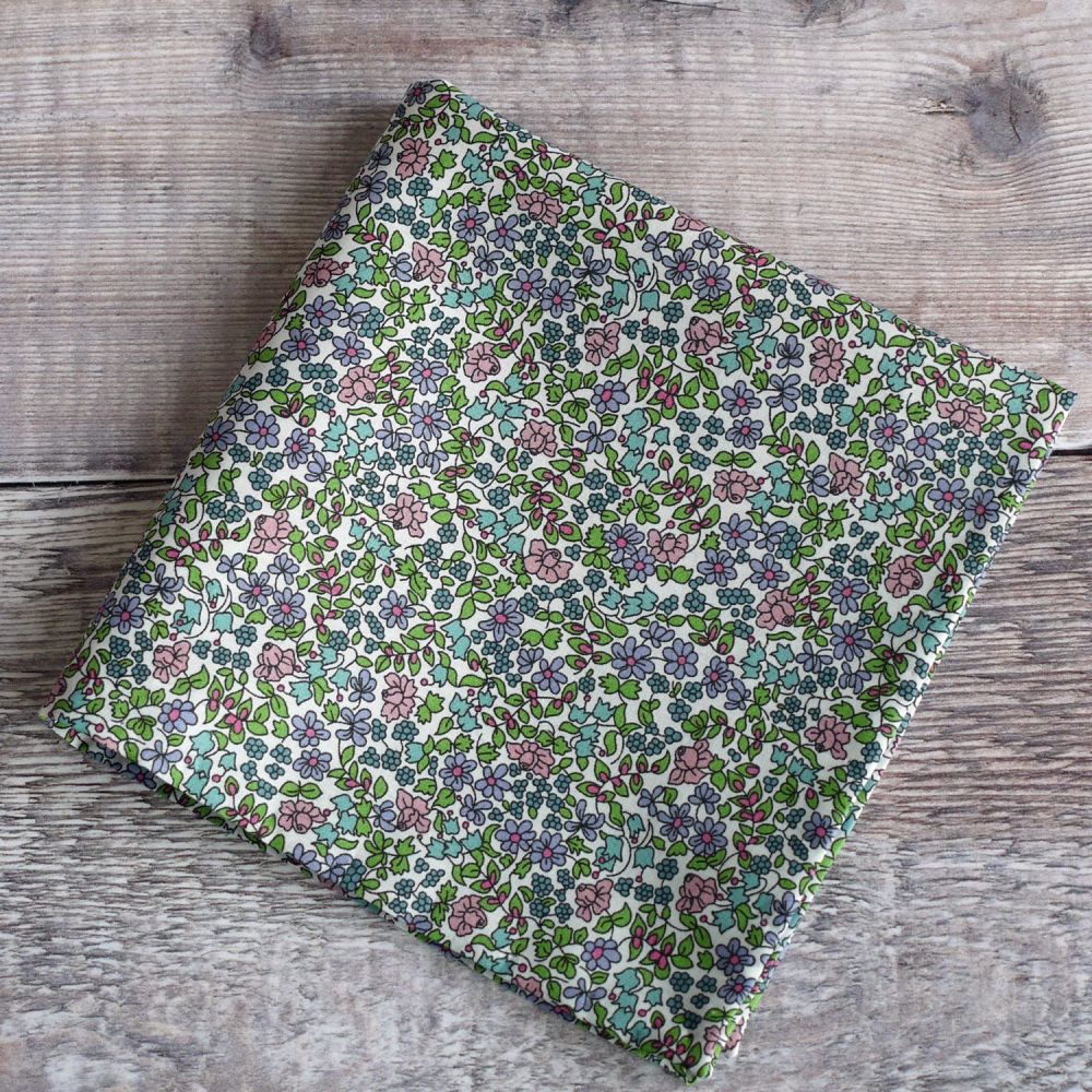 Mens pocket square - Liberty tana lawn Emilia's Flowers green