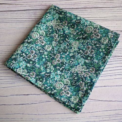 Floral Liberty print pocket square - Chive green pocket square