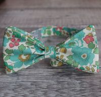 Floral bow tie - Liberty tana lawn Betsy green