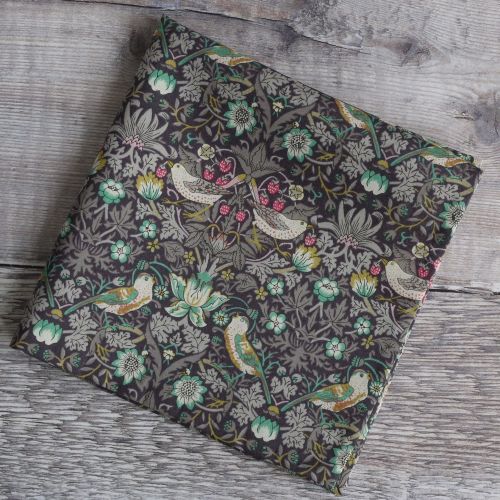 Strawberry Thief light brown pocket square