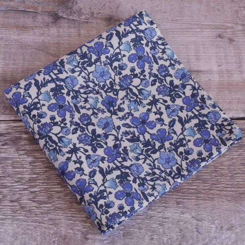 Floral pocket square - Liberty tana lawn Meadow blue